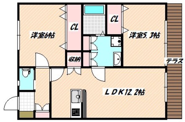 東船橋駅 徒歩17分 1階の物件間取画像